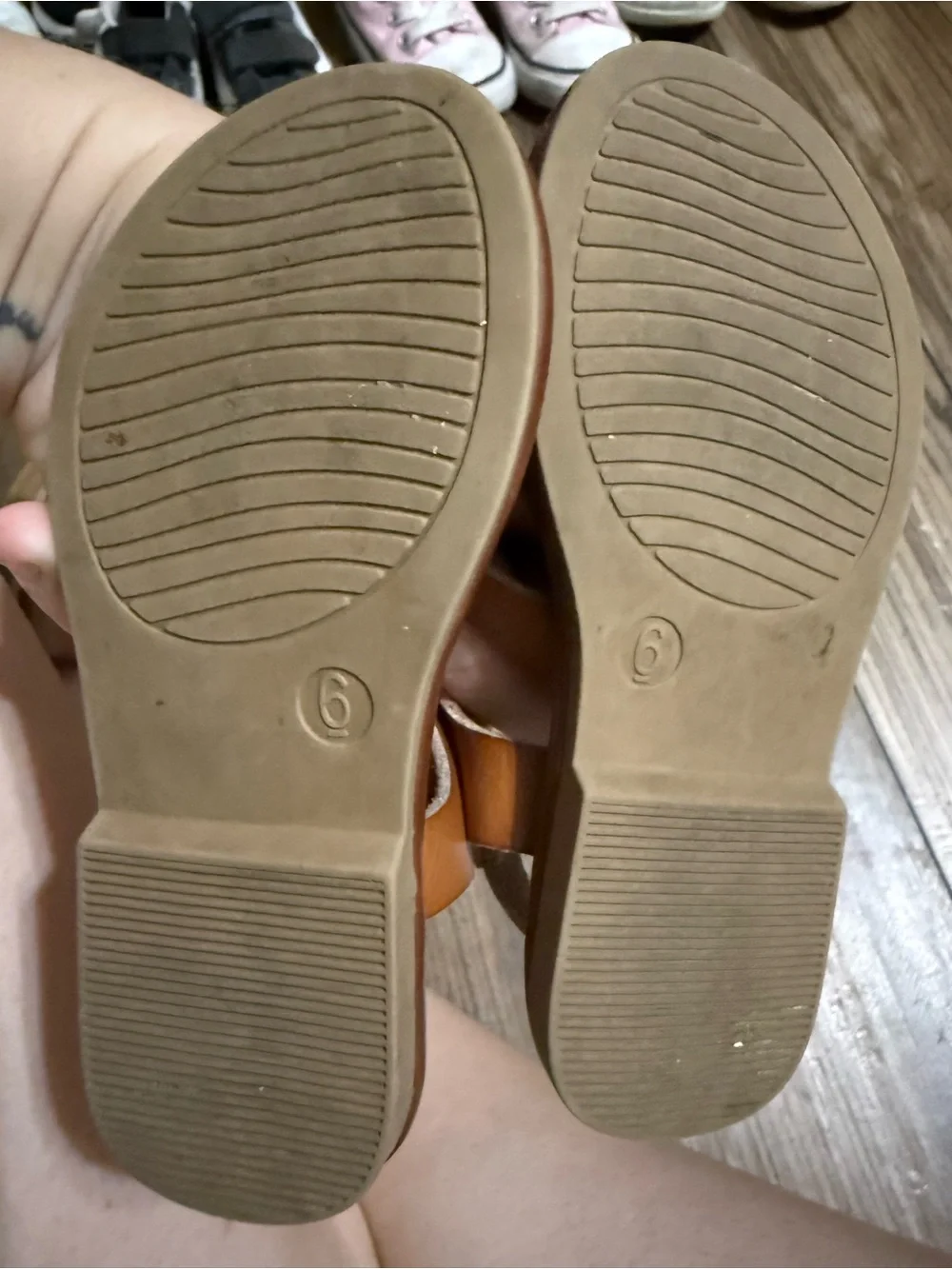 Classic Toddler Brown Leather Sandals
